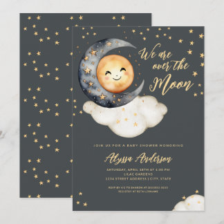 Invitation Fête de Bébé Pleine Lune