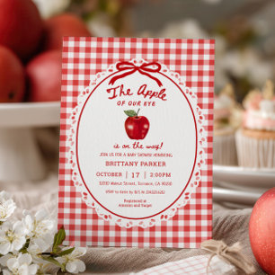 Invitation Fête de Bébé Pommes de Nos Yeux d'Automne