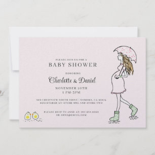 Invitation Fête de bébé pour future maman fantaisiste