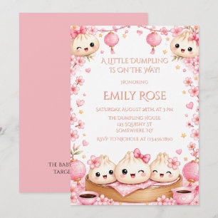 Invitation Fête de Bébé pour une Adorable Fille Pâté