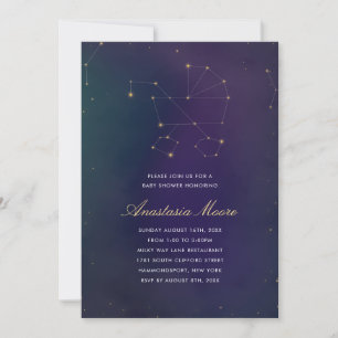 Invitation Fête de bébé sur le thème céleste