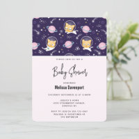 Fête de Bébé Thème Astronautes Chats Mignons