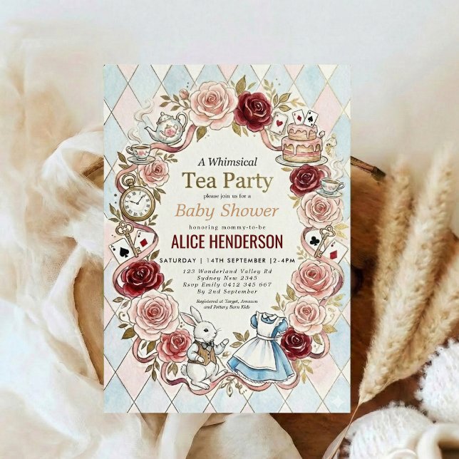 Invitation Fête de bébé thème jardin de conte de fées (Créateur téléchargé)