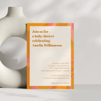 Fête de Bébé Tourbillon Rétro Rose Orange Gras