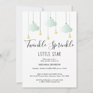 Invitation Fête de bébé Twinkle Sprinkle Neutral tout-en-un