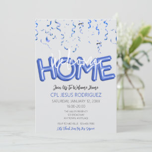 Invitation Fête de bienvenue à la maison pour héros patriotiq