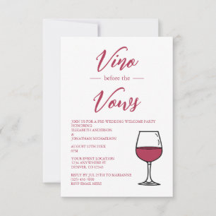 Invitation Fête de bienvenue avant les vœux Vino avant le mar