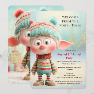 Invitation Fête de Bienvenue de l'Elf   Célébration d'Arrivée