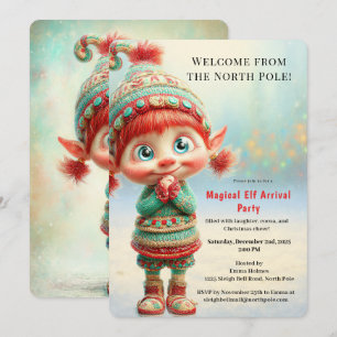 Invitation Fête de Bienvenue de l'Elf   Célébration d'Arrivée