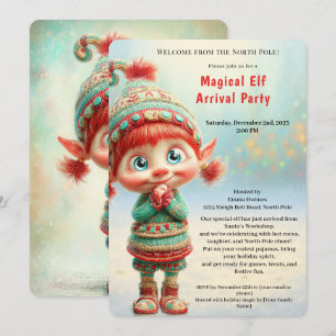 Invitation Fête de Bienvenue de l'Elf   Célébration d'Arrivée
