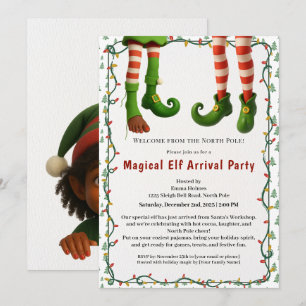 Invitation Fête de Bienvenue de l'Elf Célébration d'Arrivée
