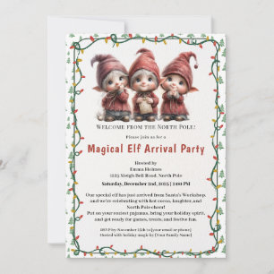 Invitation Fête de Bienvenue de l'Elf Célébration d'Arrivée