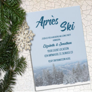 Invitation Fête de bienvenue de pré-mariage en forêt de monta