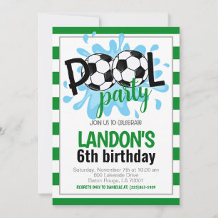 Invitation Fête de billard de football Anniversaire Invitatio