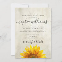 Fête de bistrot de tournesol floral rustique week-