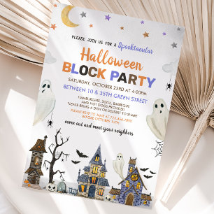 Invitation Fête de Bloc Halloween