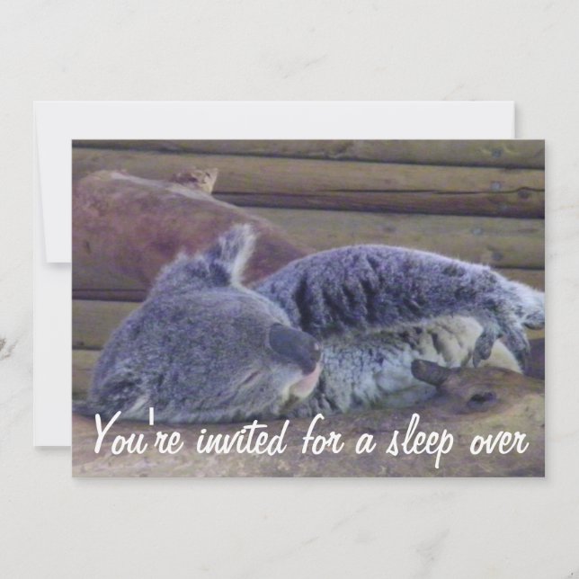 Invitation Fête de bois / Sommeil sur la fête_ (Devant)