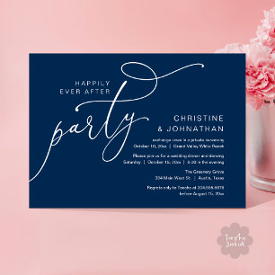 Invitation Fête de bonheur éternel, dîner romantique dansant