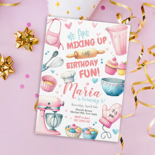 Invitation Fête de boulangerie Cuisine Enfants Anniversaire I