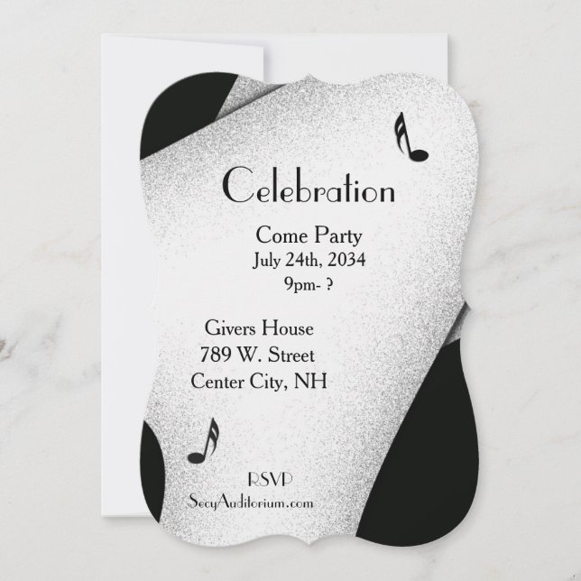 Invitation Fête de célébration chic (Devant)