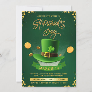 Invitation Fête de célébration de la Saint-Patrick Verte & Do