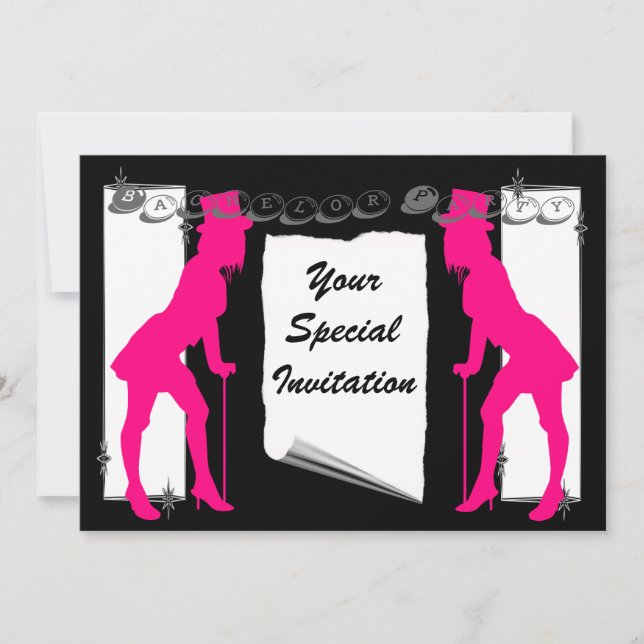 Invitation Fête de célibataire sophistiquée (Devant)