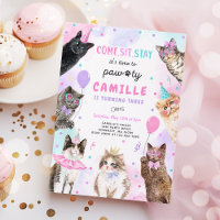 Fête de chaton Pawty Kitty Chat Anniversaire