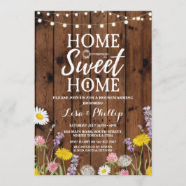 Invitation Fête de chauffage au foyer Wood Key Home Sweet Hom