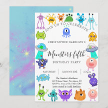 Fête de cinquième anniversaire monstre