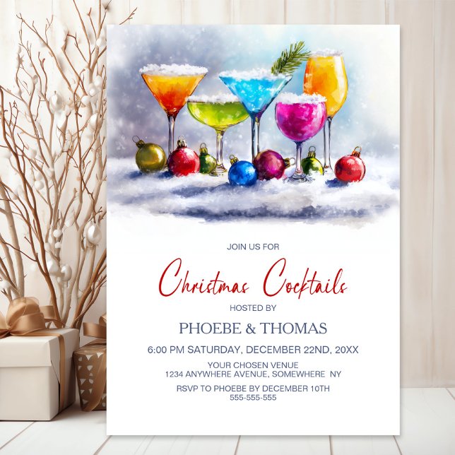 Invitation Fête de Cocktail de Noël (Créateur téléchargé)