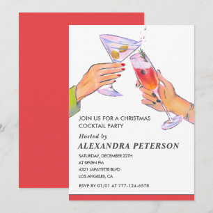 Invitation Fête de cocktail de Noël élégante