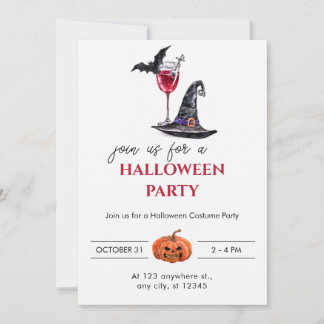 Invitation Fête de cocktail d'Halloween