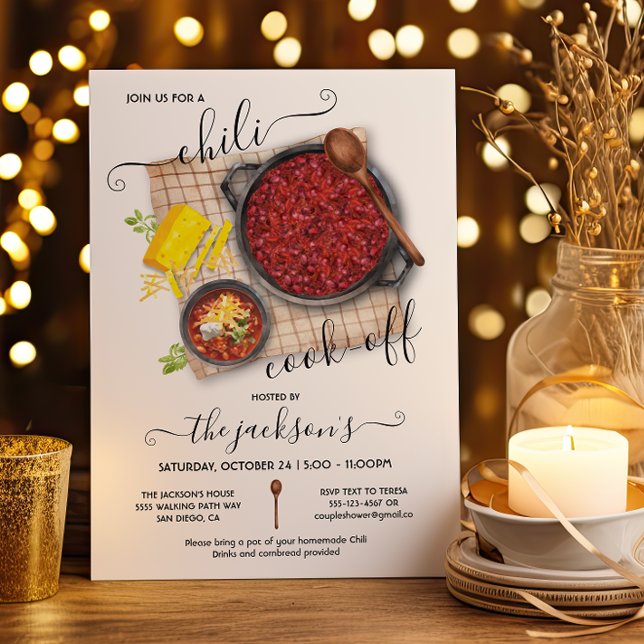 Invitation Fête de Concours de Chili (Créateur téléchargé)