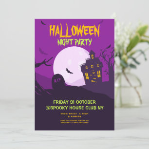 Invitation fête de costume d'Halloween, soirée d'Halloween