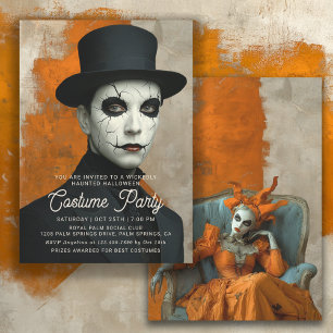 Invitation Fête de costumes d'Halloween hantée