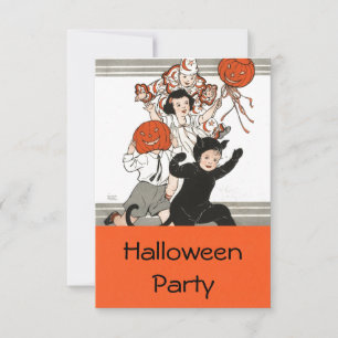 Invitation Fête de costumes d'Halloween pour enfants