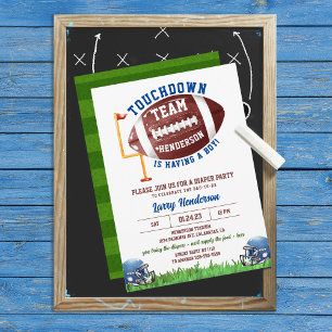 Invitation Fête de couche de football