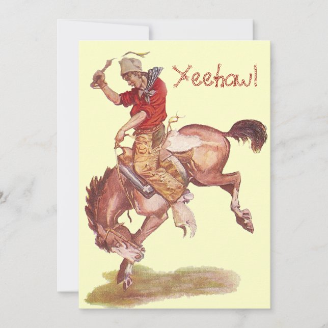 Invitation Fête de Cowboy (Devant)