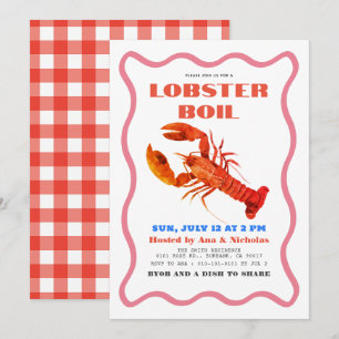Invitation Fête de cuisson/ébullition de homard/fruits de mer