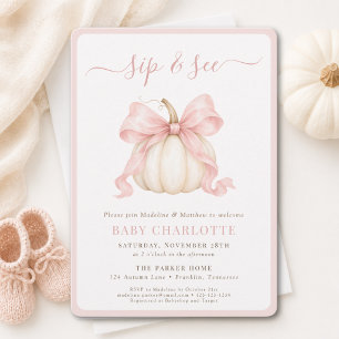 Invitation Fête de découverte Bébé Fille Arc-en-ciel Rose Cit