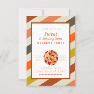Invitation Fête de dessert de tarte