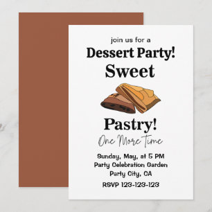 Invitation Fête de dessert en pâtisserie sucrée Baklava