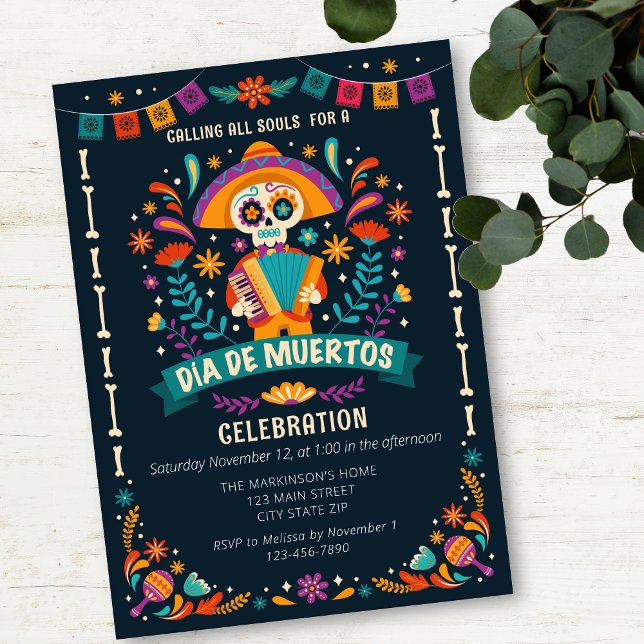 Invitation Fête de Dia De Muertos (Créateur téléchargé)