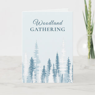 Invitation Fête de dîner rustique en forêt de pins