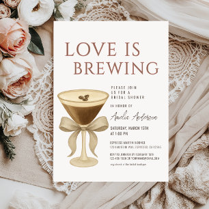 Invitation Fête de douche de mariage Espresso Martini Love is