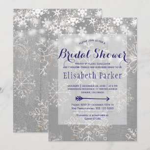 Invitation Fête de douche de mariée de merveilleux blanc de m