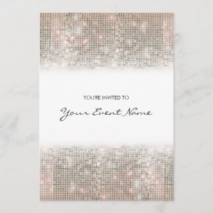 Invitation Fête de Faux Sequins