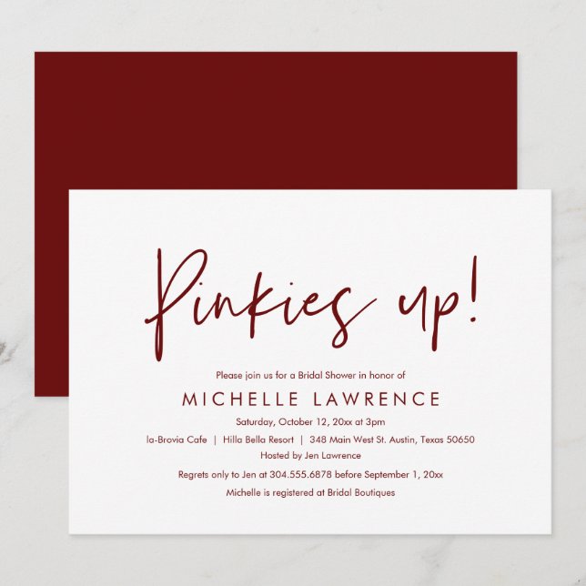 Invitation Fête de Fête des mariées ludique et amusante (Devant / Derrière)