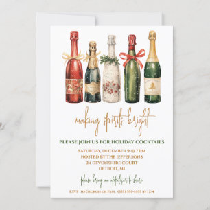 Invitation Fête de Fêtes Champagne au coeur du monde