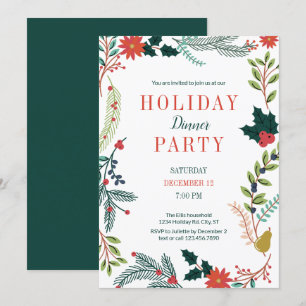 Invitation Fête de fêtes Floral Frame